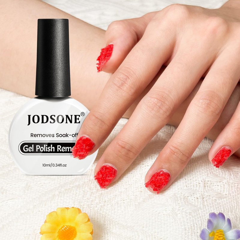 JODSONE 10ml Gel Nail Remover 2Pcs Quick Gel Polish Remover 3-5 Minutes for Nails