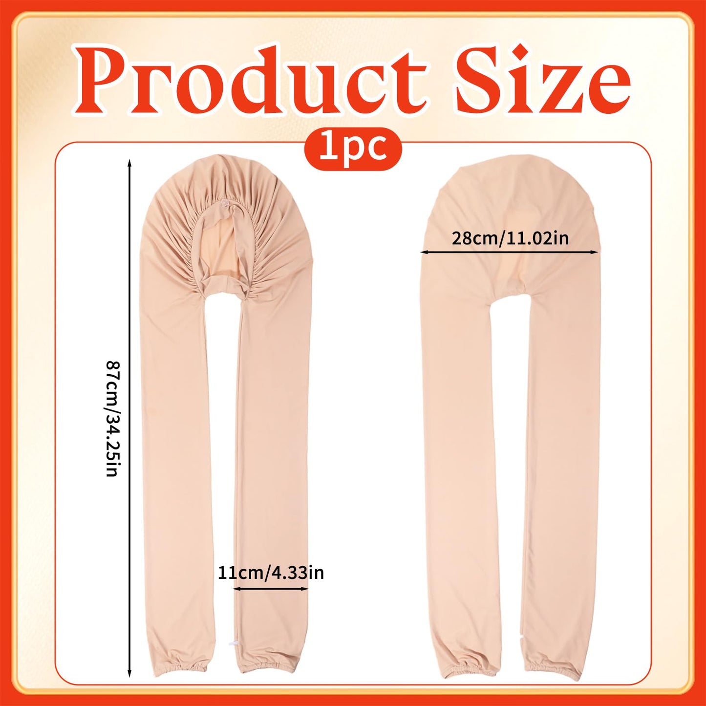 Susade Bonnet for Braids Breathable Hair Braid Bonnets Sleeves 2 in 1 Long Hair Wrap Sleeping Protection for Women