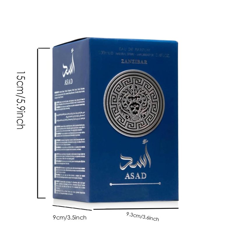 ocpcrn Zanzibar Asad EDP Spray 100ML (3.4 OZ) Eau de Parfum Long-Lasting Fragrance for Men (PACK OF 2)