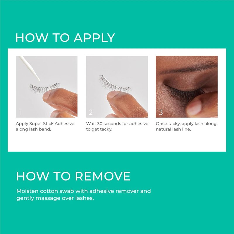 Kiss SuperStick Lash Adhesive - 5-Day Wear, Quick Drying, Witch Hazel & Cactus Extract | 4.8g Black