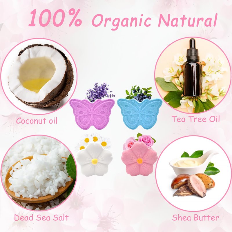 Bath Foot Bombs, 16 Pack Foot Soak with Bath Salt and Tea Tree Oil. Organic Natural Handmade Aroma Pure Essential Oil Bubble Foot Balls for Foot Callus, Dry Cracked, Stubborn Foot Odor Scent.