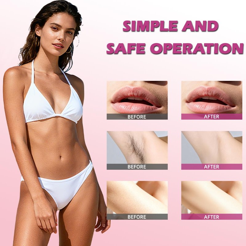 Bikini Trimmer for Women, Painless Electric Razor for Pubic Hair, Face, Legs, Underarms, IPX7 Waterproof Shaver with Ceramic Blades, USB Rechargeable, Portable for Travel, Gifts for Women (Purple)