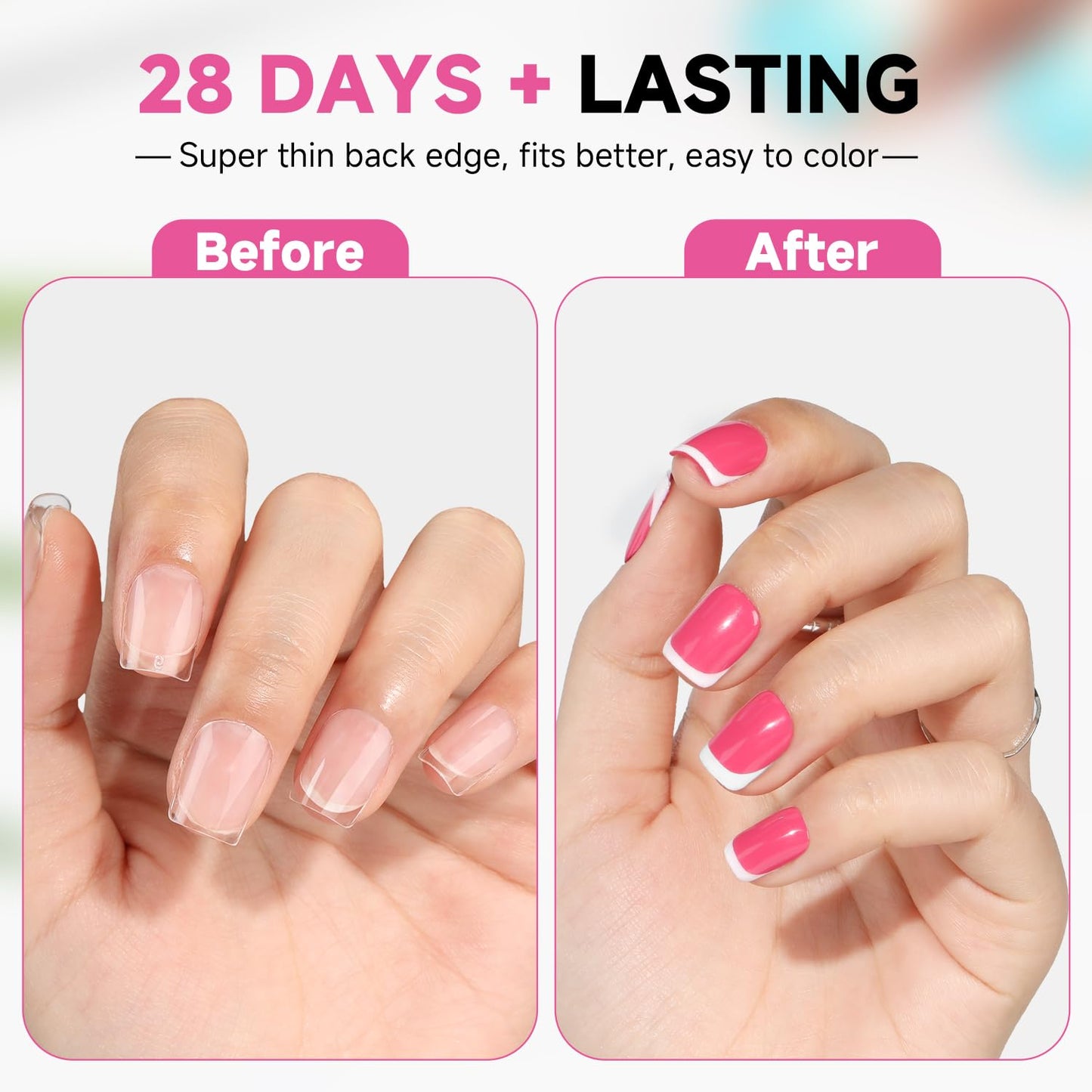 UNA GELLA Extra Short Square Nail Tips - 312pcs Soft Gel Full Cover | Half Matte Acrylic Fake Nails for DIY Nail Extensions