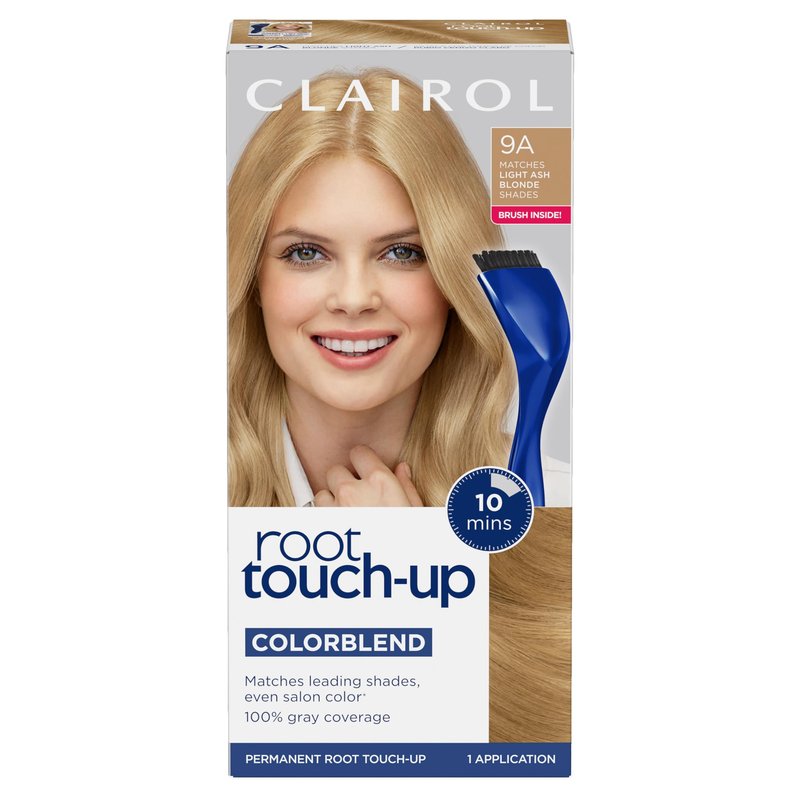 Clairol Root Touch-up by Nice'n Easy Permanent Hair Dye, 9A Light Ash Blonde Hair Color | 100% Gray Coverage | Easy Brush Application | Matches Professional Salon Shades | Pack of 1