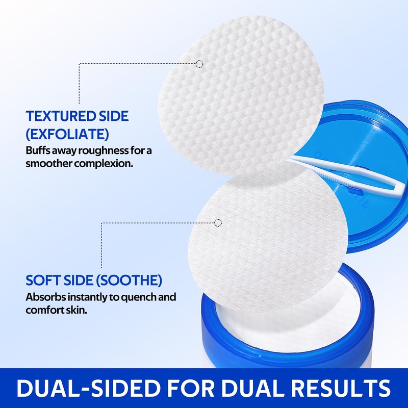 dewyhour Cleansing Face Pads, Gentle Exfoliation Toner Pads for Face with AHA & BHA – Korean Skin Care Moisturizing Dual-Sided Textured Pad Sensitive Skin