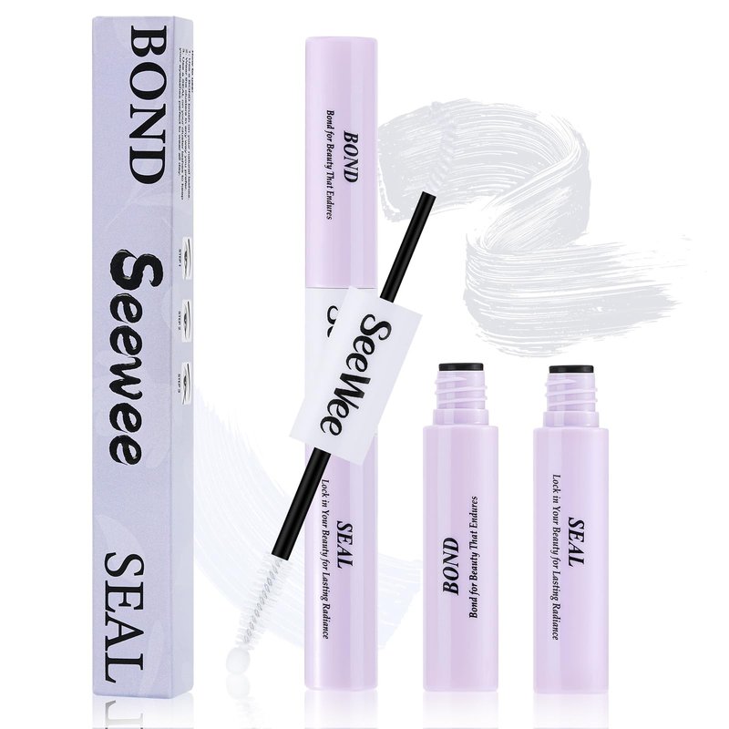 Clear Lash Glue - Lash Bond and Seal Waterproof Lash Clusters Glue Easy to Use 2 in 1 Strong Hold DIY Eyelash Adhesive for Cluster& Individual Lashes DIY Eyelash Lash Cluster Glue10ml (White)