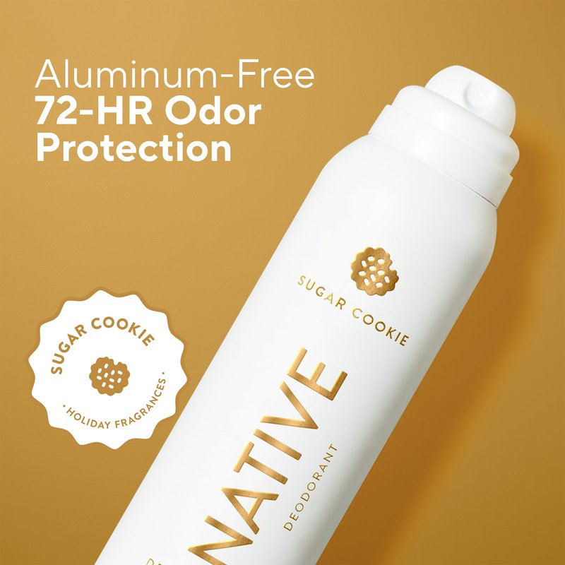 Native Deodorant Spray, Holiday Edition, Sugar Cookie Scent, Contains Naturally Derived Ingredients, 72 Hour Odor Control | Deodorant for Women and Men, Aluminum Free with Baking Soda