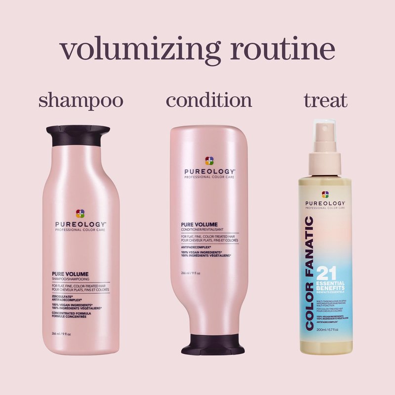 Pureology Pure Volume Conditioner - Enhances Volume and Movement, Lightweight Shampoo for Fine, Flat, Color Treated Hair, 9 Fl Oz