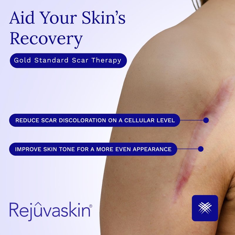 Rejuvaskin RejuvaSil Silicone Scar Gel, Scar Treatment for Surgical Scars, Burns, Keloids, Acne Scars on Face & Body, 30ml