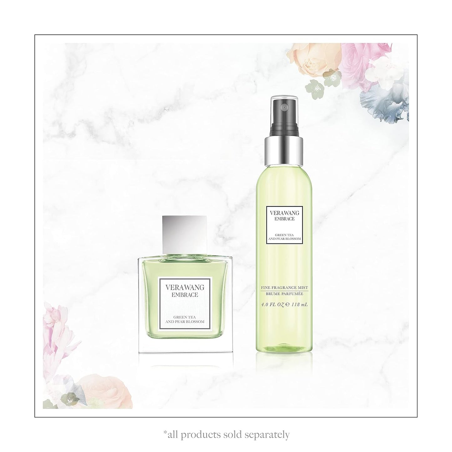 Vera Wang Embrace Body Mist - Green Tea & Pear Blossom | Long-Lasting Women's Fragrance, 8.1 fl oz