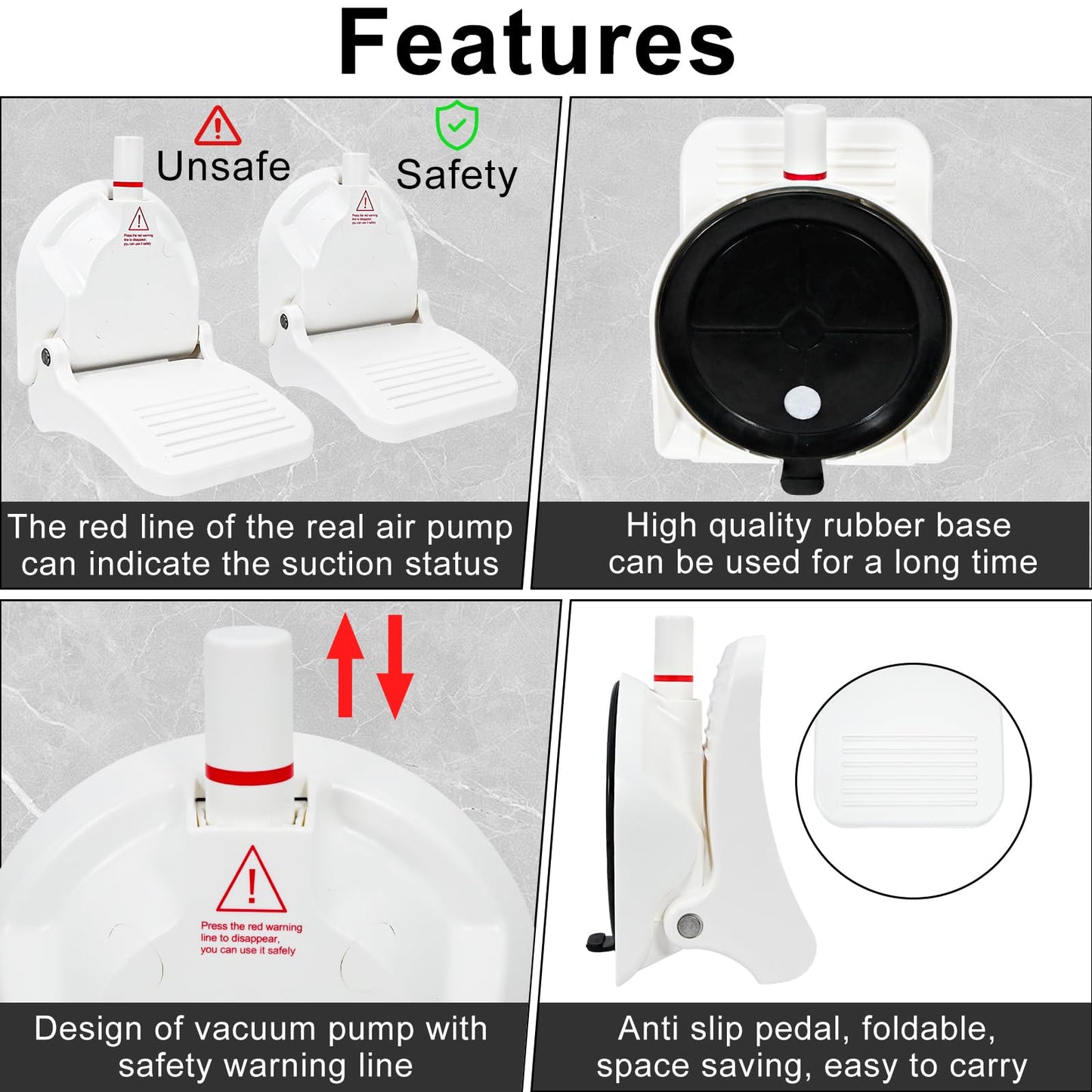 ZMJY Shower Foot Rest, Strong Suction Cup Foldable Foot Stool for Shaving Legs in Shower, No Drill Bathroom Foot Rest with Anti-Slip Surface for Elderly, Pregnancy, Portable for RV Travel