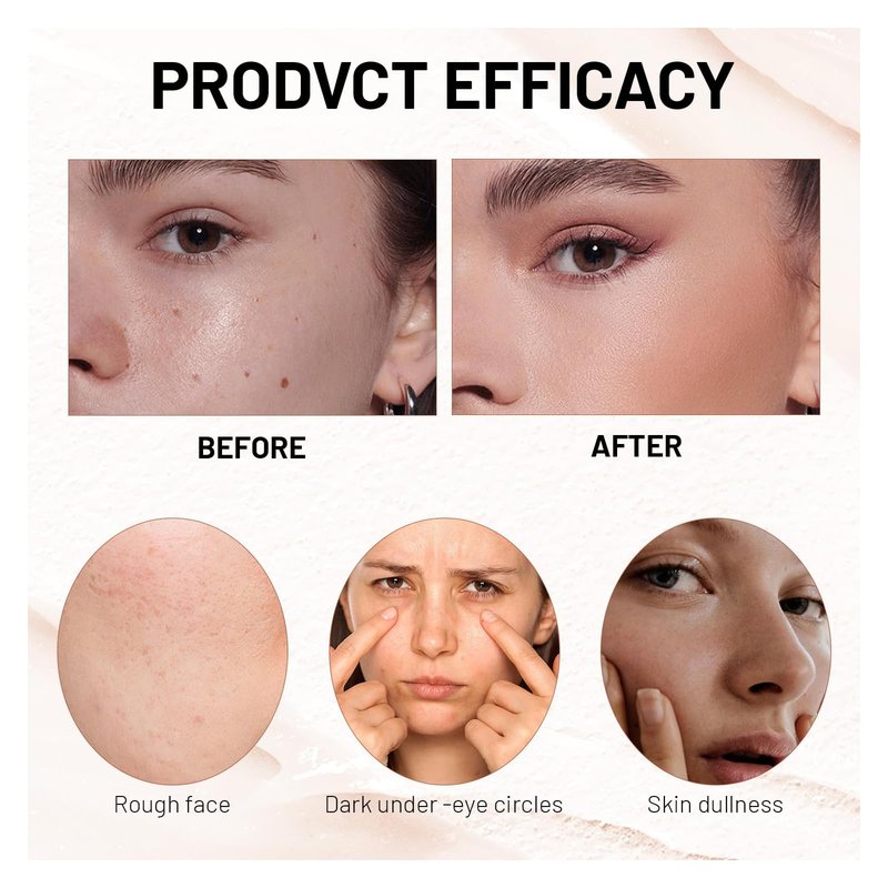 Flawless Eraser Foundation Stick, Korean Hydrating Foundation Stick with Built-In Brush, Lightweight Buildable Medium-to-Full Coverage for Natural Finish (Ivory, 1pcs)