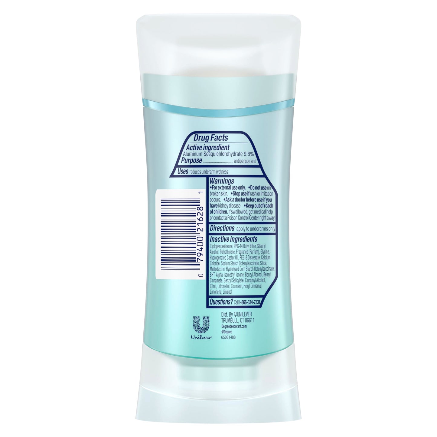 Degree Antiperspirant for Women Pure Clean 4 count Protects from Deodorant Stains Deodorant for Women 2.6 oz
