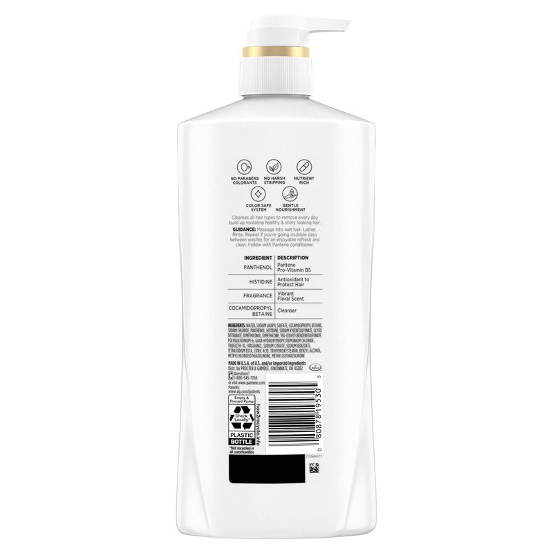 Pantene Shampoo & Conditioner Set, Classic Clean - Pro-V Nutrients for Dry, Color-Treated Hair, Healthy Looking Hair Every Wash, Antioxidant-Rich, 52.8 Oz Total + Miracle Rescue Shot (0.5 Oz)