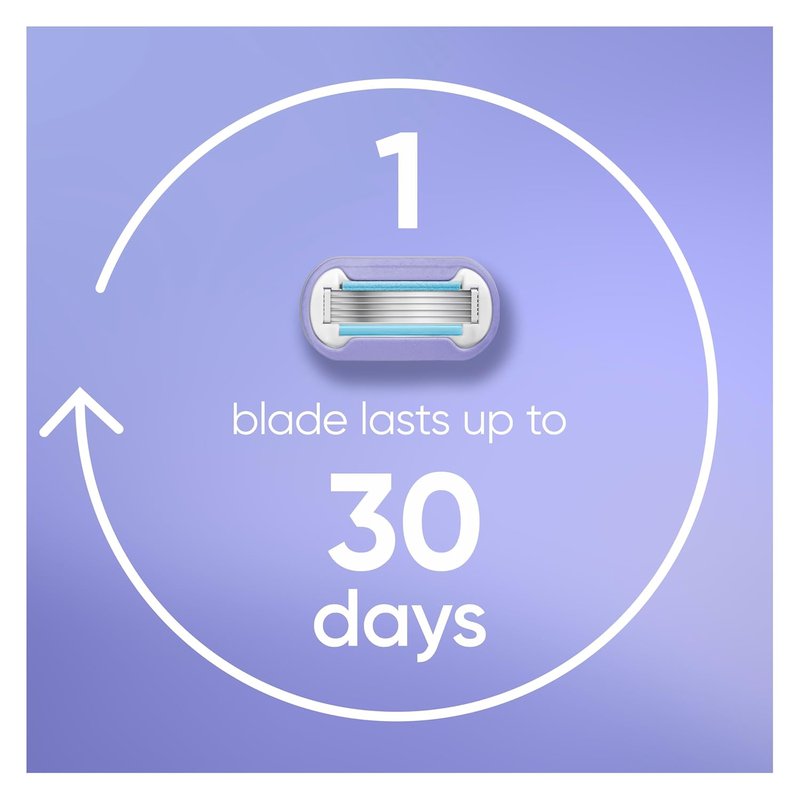 Gillette Venus Women's Razor Handle with 2 Blade Refills - Smooth Swirl Design