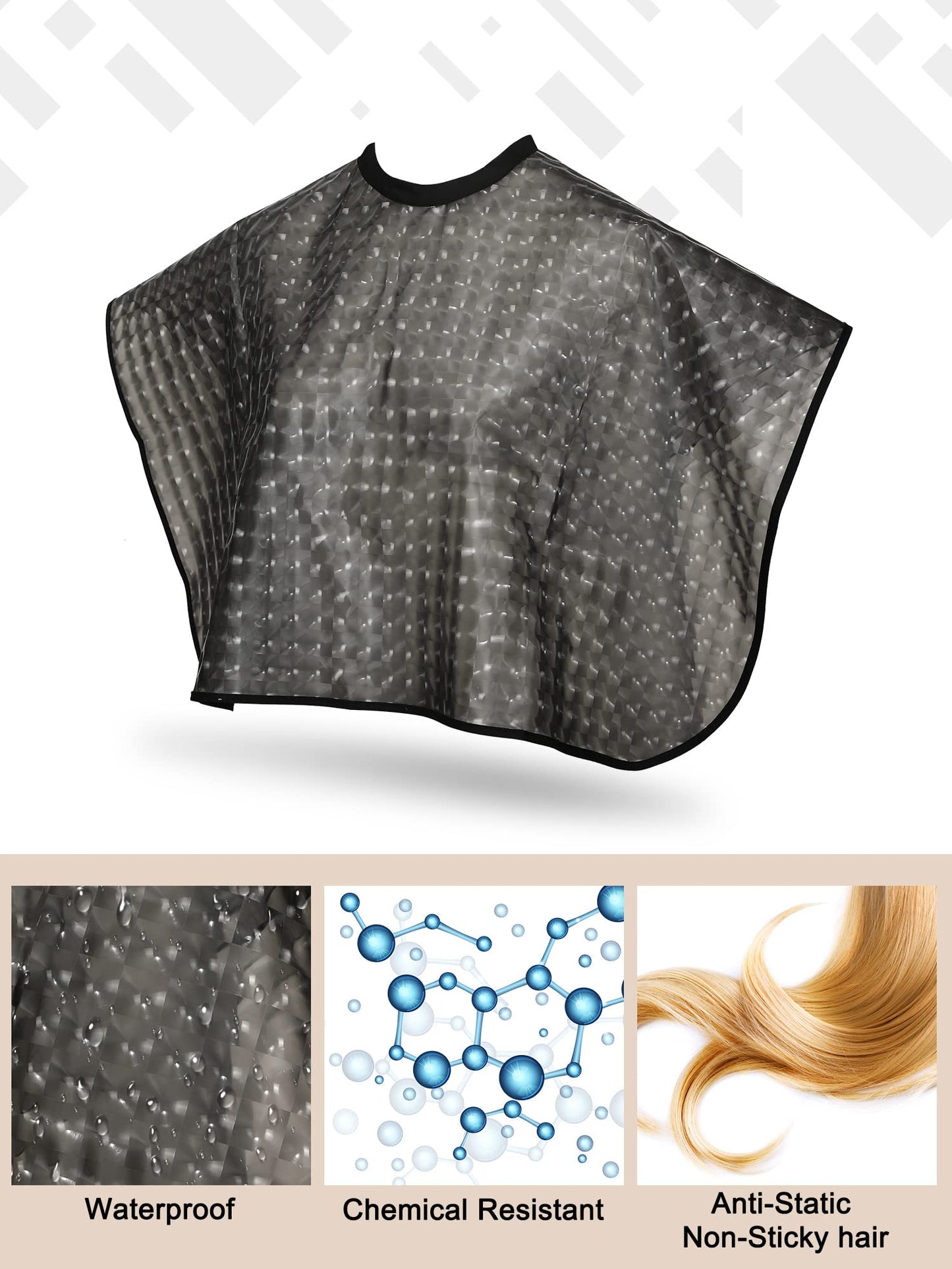 Zhanmai 4 Pcs Hair Color Shampoo Cape for Salons Waterproof Reusable Hair Dye Capes Makeup Apron for Barber(Classic Color)