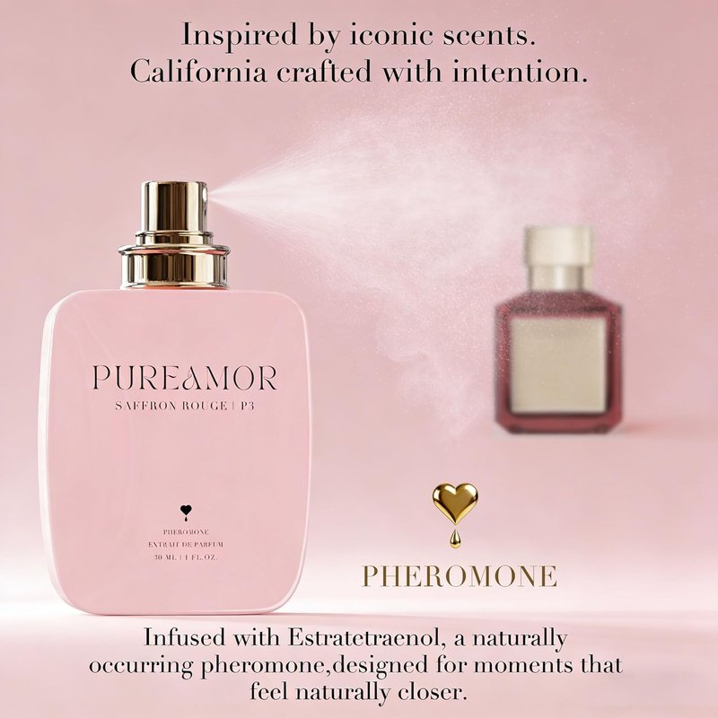 Pheromone Perfume for Women - Saffron Rouge Extrait de Parfum | Long-Lasting Warm Spicy Scent, 1.0 oz / 30 ml
