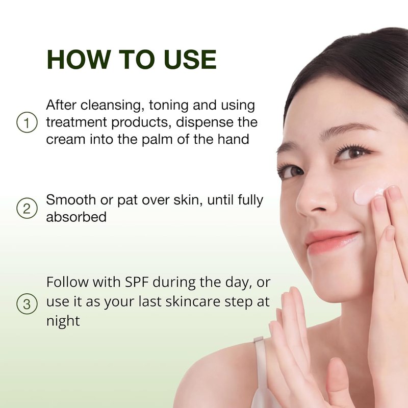 Regine Switzerland Korean Cica Repair Cream - Hydrating Moisturizer for Sensitive Skin | Soothing Redness Relief with Ceramide & Panthenol (Fragrance-Free, 50ml)