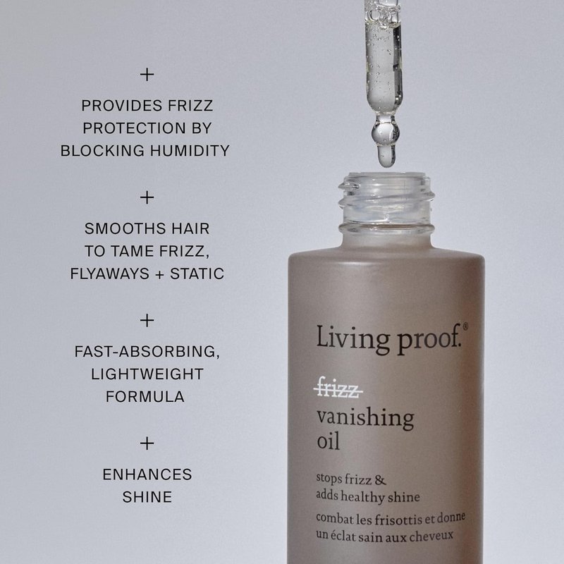 Living Proof No Frizz Vanishing Oil - Smooth & Shine Treatment for Frizzy Hair | 3.4 oz