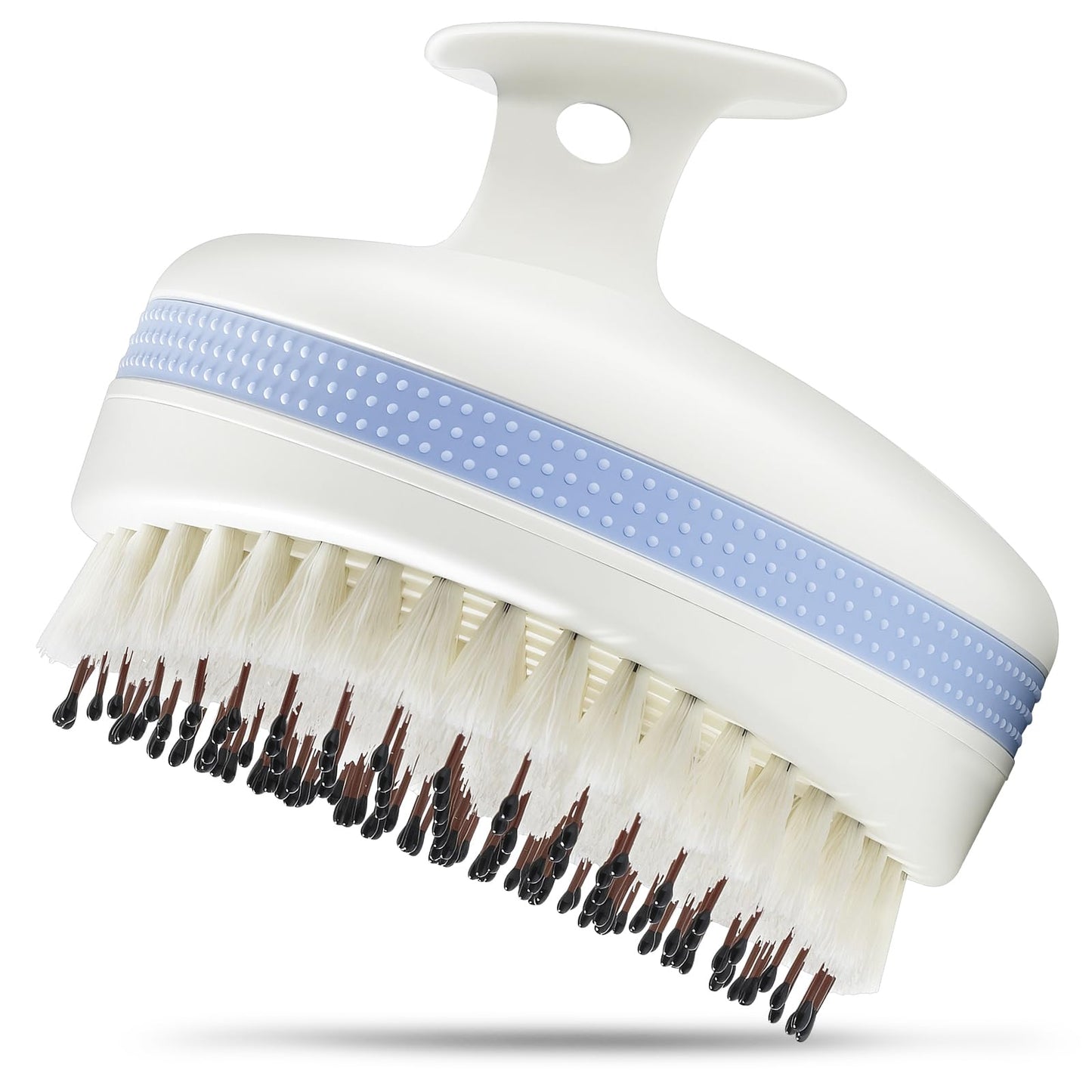 Wonsagain Scalp Massager with Double-Layer Bristles,Anti-Slip Rich-Lathering Hair Washing Shampoo Brush,Curved Scalp Scrubber with Better Head Fit for Dandruff Removal,Wet&Dry Use Scalp Stimulator.