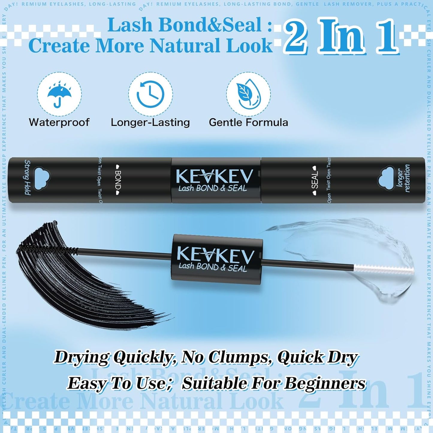 Skiennix Wispy Lash Clusters Kit - Natural Look Eyelash Extensions | 8-16mm Mix Length, Clear Band