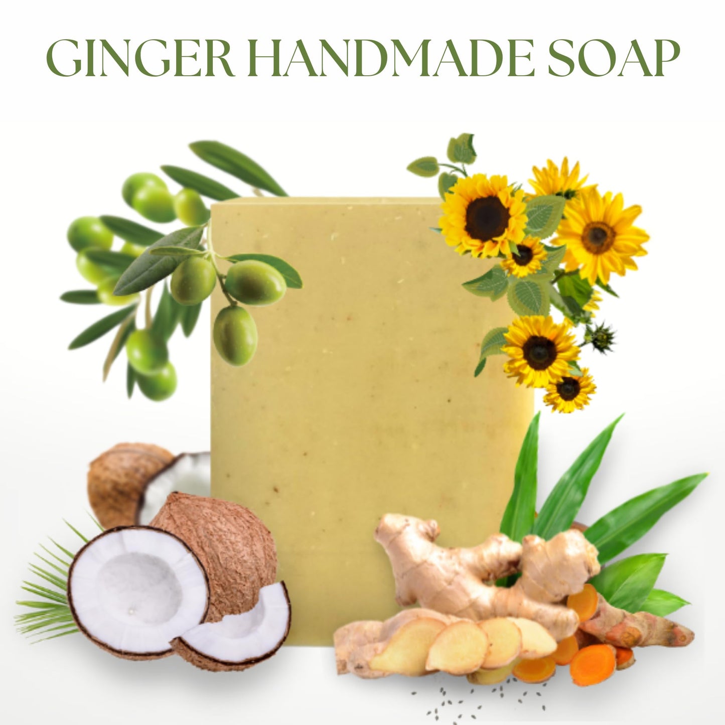Miw Piw Ginger Soap Lymphatic Drainage Pack 3 - Anti-Cellulite Skin Tightening - Natural Ingredients Detox Soaps for Deep Clean Shower, Detoxification, Rejuvenating