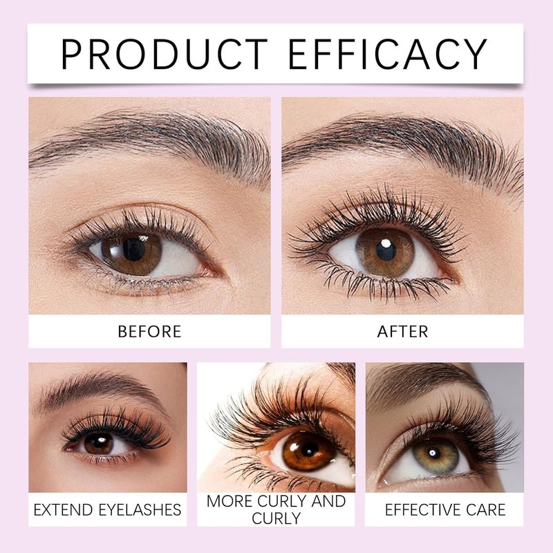 Skiennix 5D Silk Fiber Lash Mascara - Lengthening, Thickening, Long-Lasting, Smudge-Proof Formula