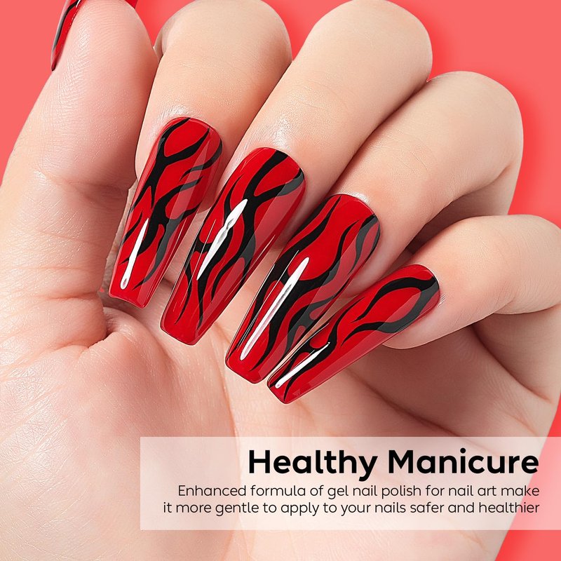 Nicedeco Hema Free Cruelty Free Vegan Gel Nail Polish 1 Pcs 15ml Red Color Soak Off LED U V Gel for Nail Art Manicure Salon DIY -011