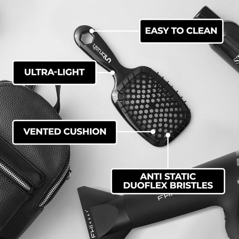 FHI Heat Detangling Brush - Pain-Free Brushing for All Hair Types | Durable Anti-Static Bristles, Lightweight Handle