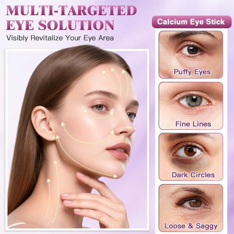 Calcium Multi Balm Stick - Anti-Aging Hydration & Firming Moisturizer | 2 Pack for Face, Eyes, Lips & Neck