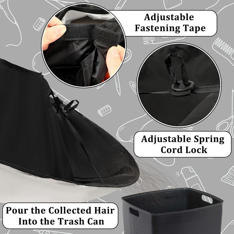 Hair Cutting Cloak Cape - Professional Adjustable Haircut Cape for Adults & Kids | Foldable Design for Home Salon Use