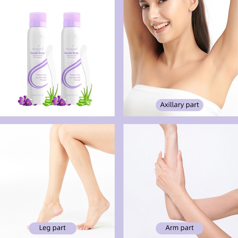 New Upgraded Cloud Sense Pain-Free Hair Removal Spray,Smooth Hair Removal Spray for Sensitive Skin,Gentle Spray Hair Remover for Legs, Bikini, Underarms & Full Body Women & Men (2pcs)