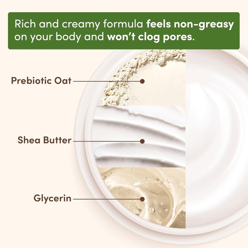 Aveeno Daily Moisturizing Cream - Hydrating Oat & Shea Butter Formula for Body, Face & Hands | 20 oz, Fragrance-Free