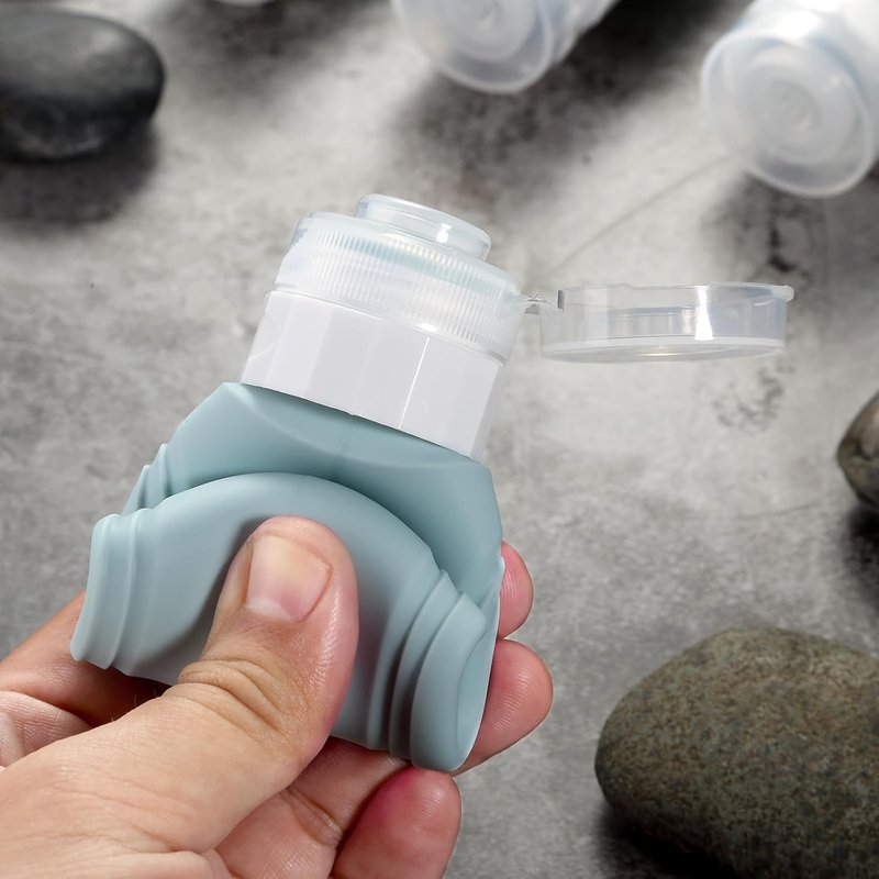 Mrsdry Travel Bottles - TSA Approved 3oz Leak-Proof Silicone Containers for Shampoo & Lotion (4 Pack)