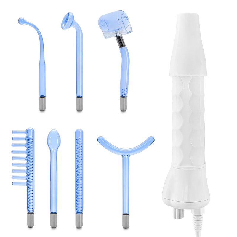 Elitzia ETSC640B Hi Frequency Facial Care Tool Skin Toning Device with 7 Electrode Tubes Blue
