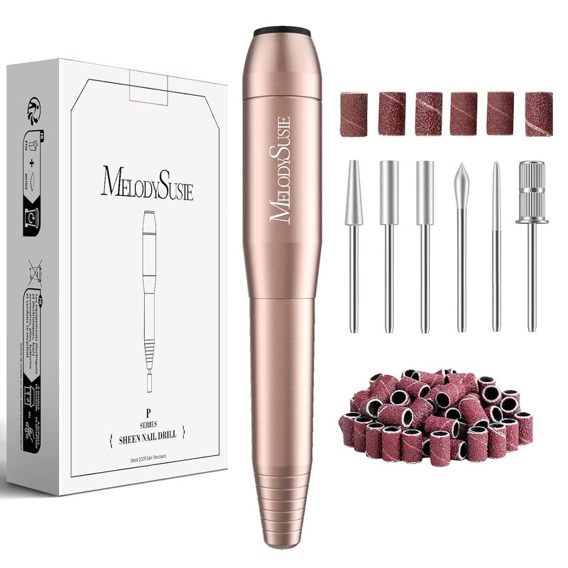 MelodySusie Portable USB Nail Drill - 20000RPM Electric Nail File for Easy Home Manicure & Gel Removal