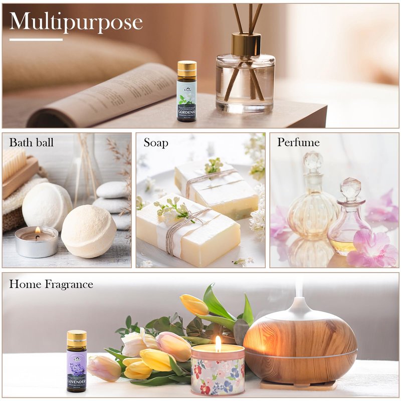 Essential Oil Set, 40 Pcs Fragrance Aromatherapy Oils for Skin, Diffusers, Home Care, Humidifier, Laundry, Candle Making - Tea Tree, Sandalwood, Lavender, Vanilla, Eucalyptus and More(5mL)