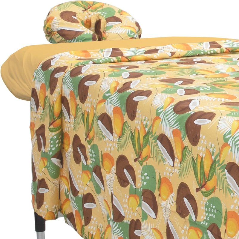 ForPro Premium Microfiber 3-Piece Massage Sheet Set - Coco Mango, Ultra-Light & Stain-Resistant