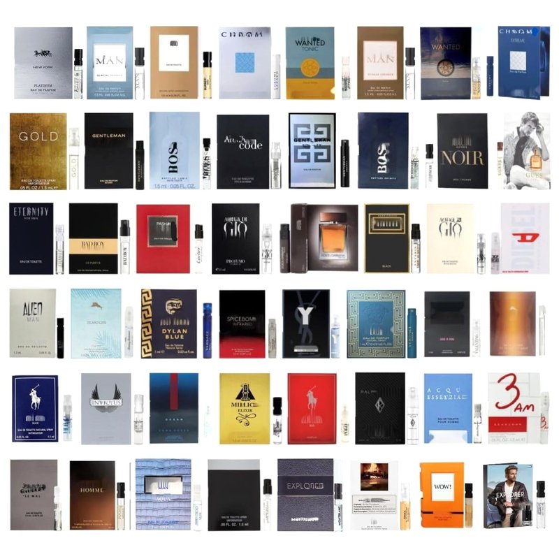 Men’s Cologne Sampler Set – 11 Designer Fragrance Samples, Travel Mini Vials, Try Before You Buy Full Size, Gift for Him