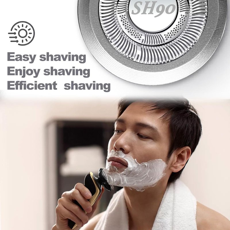 SH90 Shaving Heads - Dual-Ring Mesh Technology for Efficient Shave | Fits Series 9000, 8000, 7000 - 6 Pack