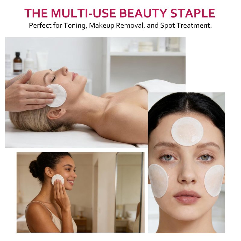 2000 PCS Ultra Soft Cotton Rounds, Stitched, Double-Layered, Hypoallergenic, Lint-Free, 20 Pack with 100 Count Each, Premium Facial Cleansing Pads for Face, Eye Makeup Removal