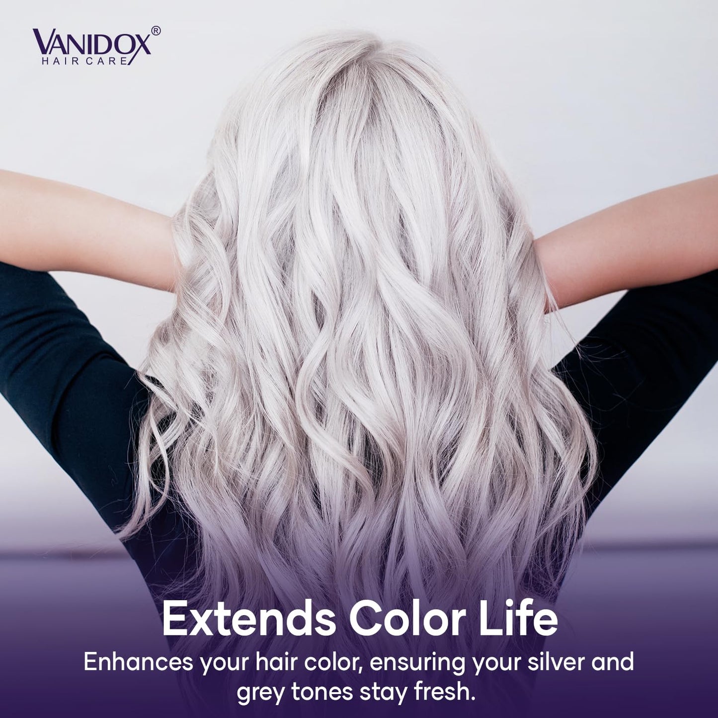 VANIDOX Purple Shampoo & Conditioner Set - Sulfate Free, Moisturizing for Grey & Silver Hair | 16 fl oz Each
