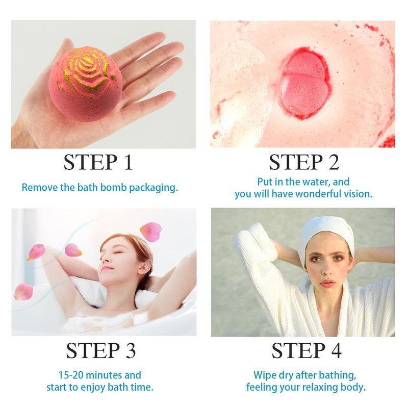 8 PCS Valentines Day Bath Bombs for Girlfriend Kids Girls, Bubble Bath Women, Natural Bath Bomb Gift Set - Handmade BathBombs Moisturize Fizzy, Spa for Mom, Christmas Mothers Day Birthday