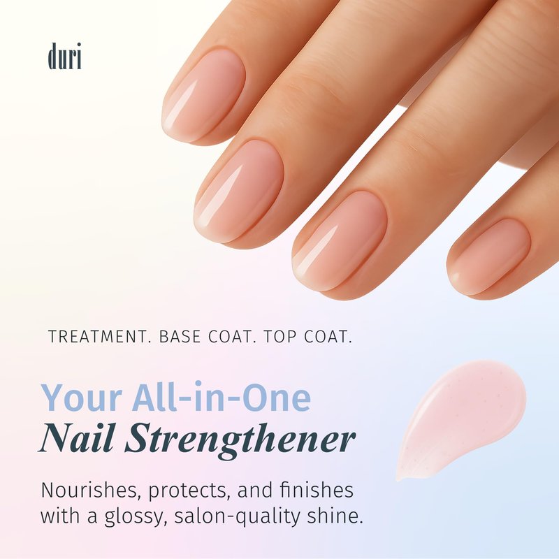 Duri Rejuvacote 1 Nail Growth System - Maximum Strength Nail Strengthener for Damaged Nails from Gel, Acrylic Manicure | Grow Long Natural Fingernails Fast - Rejuvacare Nail Hardener - 0.45 fl. oz.