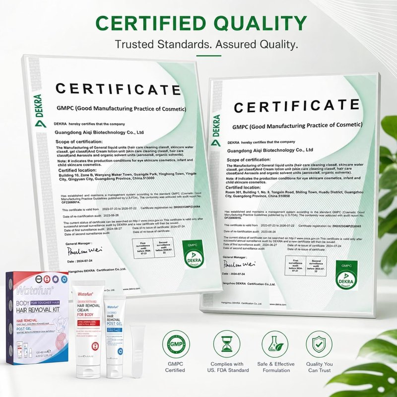 Body Hair Removal Cream - Painless Aloe Gel for Sensitive Skin | 6.35 Fl Oz 2-in-1 Kit for Arms, Legs & Bikini Line