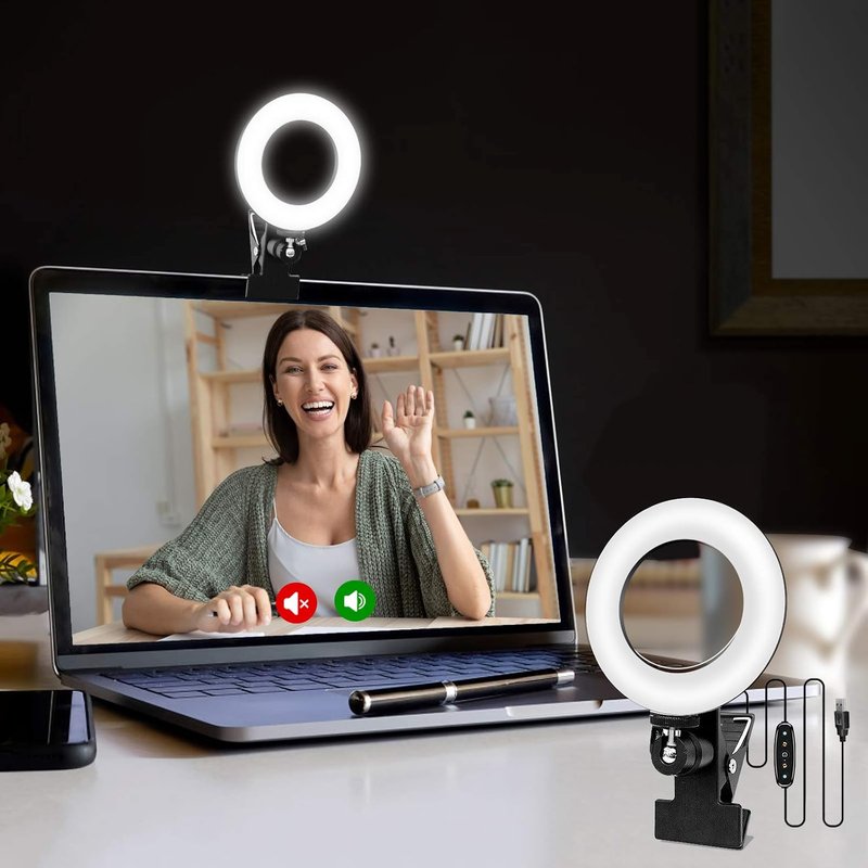 Cyezcor Video Conference Lighting Kit - Clip-On Ring Light for Remote Work & Zoom Calls | Ideal for Streaming