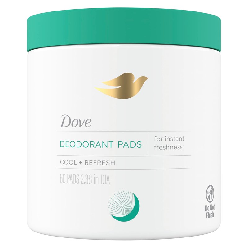 Dove Deodorant Cleansing Pads For Women Neutralize Odor & Gently Exfoliate To Refine Skin Texture, Fresh Water Lilly Scent,60 pads