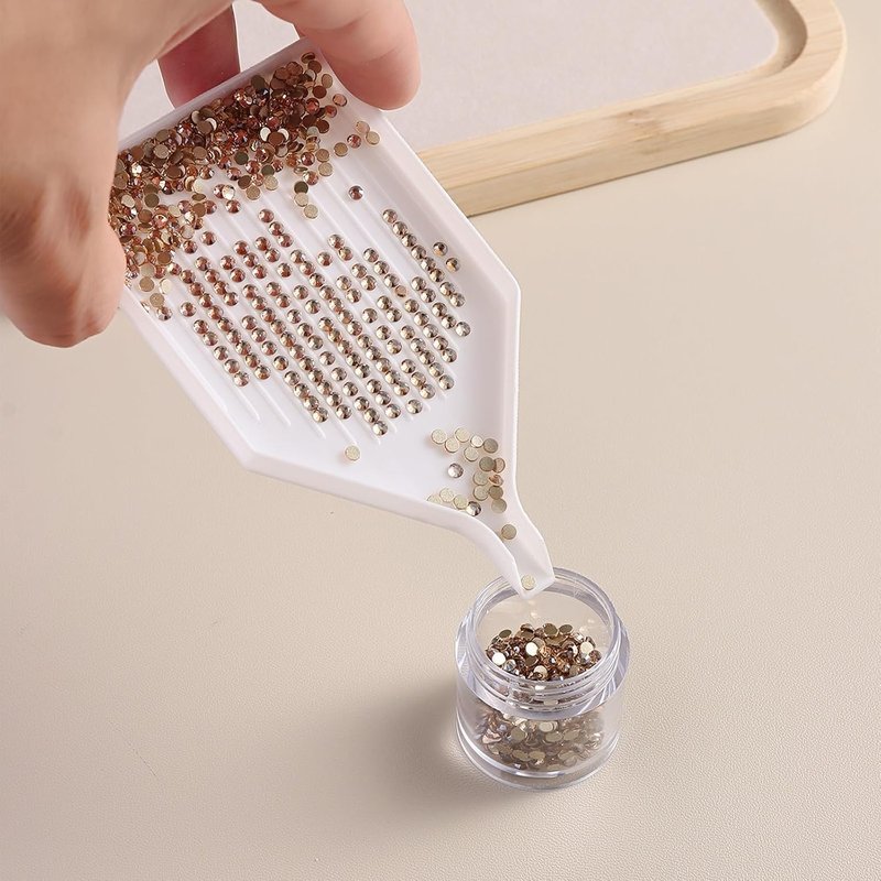 Rhinestone Diamond Painting Trays - 6Pcs Jewelry Bead Picker Plates for DIY Coaster Art & Crafts | Gem Sorting Tools