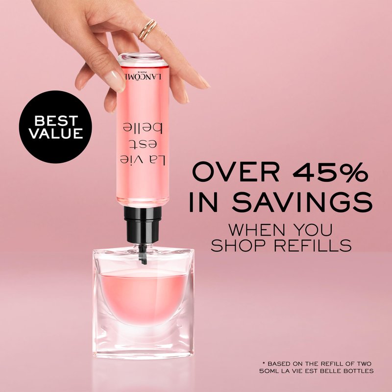 Lancôme La Vie Est Belle Eau de Parfum - Long Lasting Fragrance with Notes of Iris, Earthy Patchouli, Warm Vanilla & Spun Sugar - Floral & Sweet Women's Perfume, 0.5 Fl Oz
