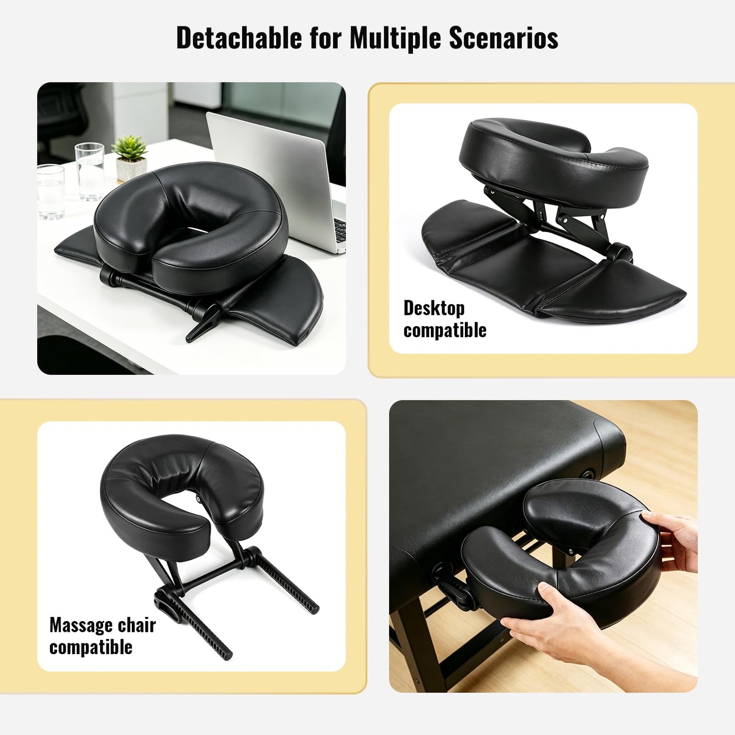 TRENDBOX Face Down Tabletop Massage Kit Adjustable Headrest Pillow